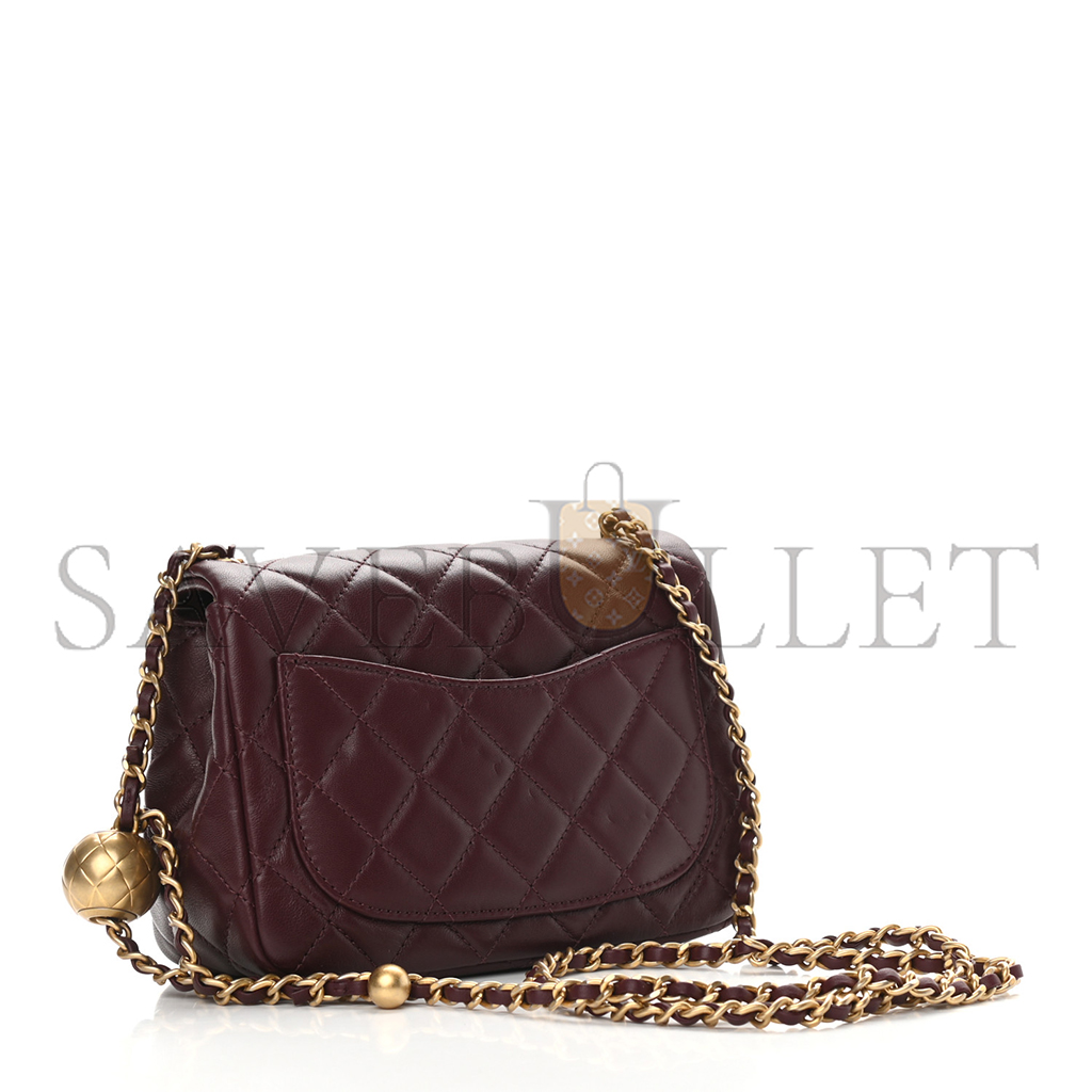 Ch*el master golden ball cover bag (18*13*7cm)